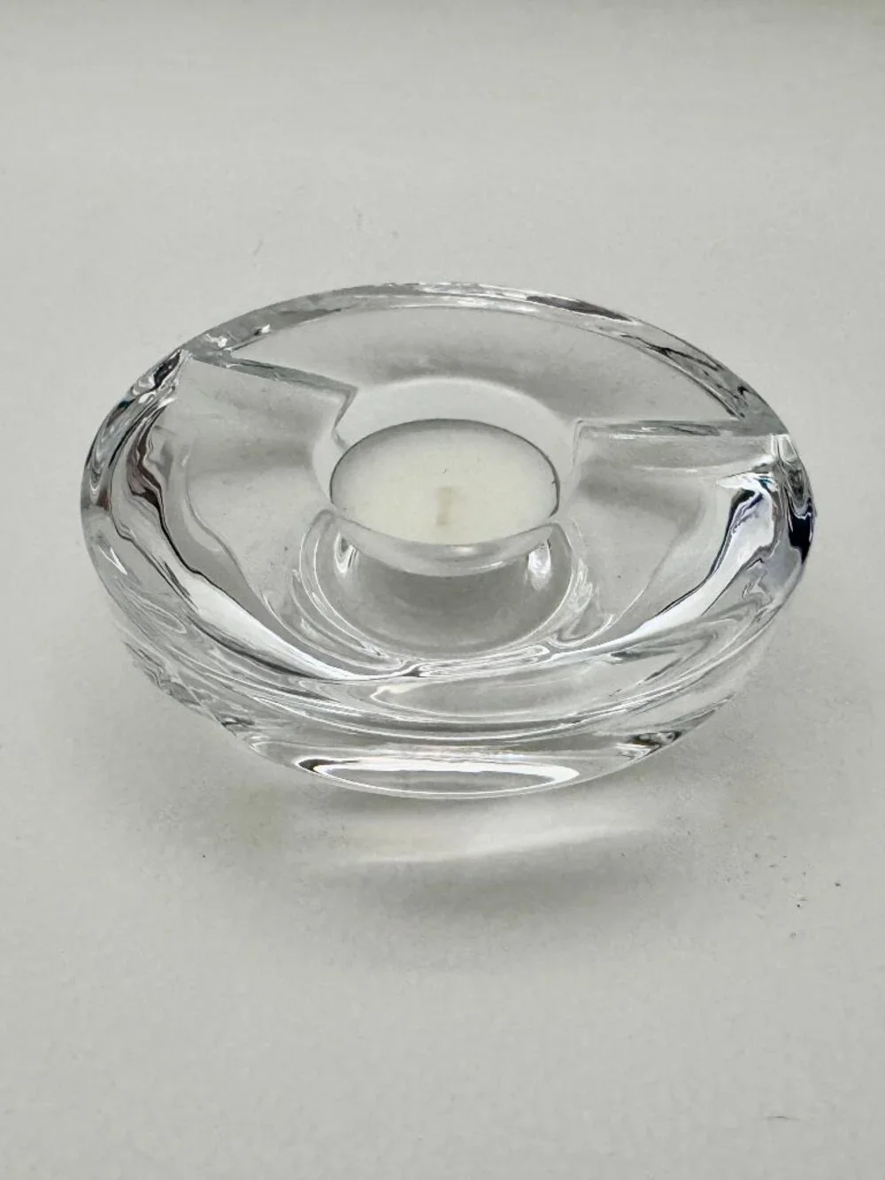 Orrefors Milano Design Martti Rytkonen Crystal Voltive Candle Holder NEW IN BOX